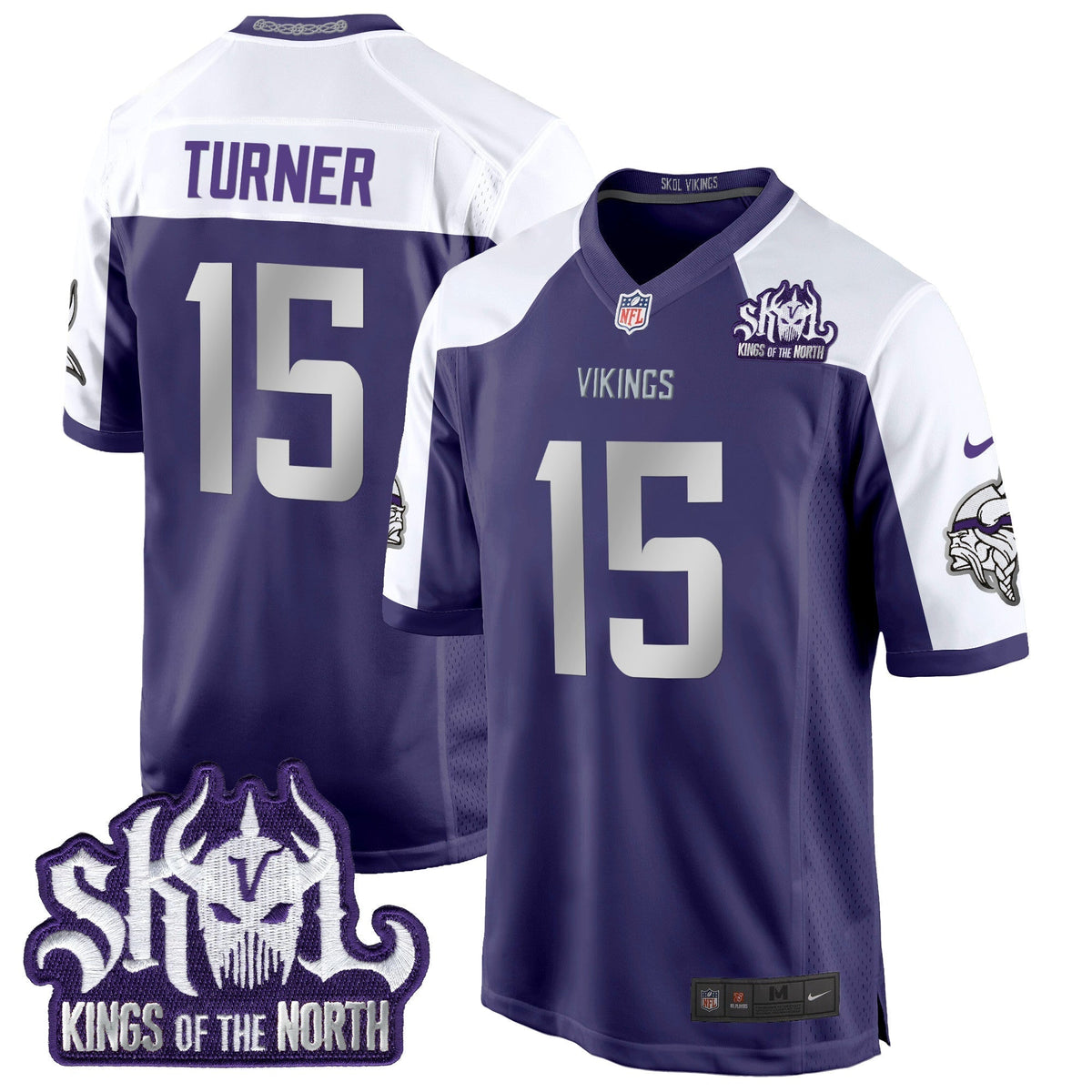 MIN 2024 Winter Warrior Skol Patch Game Jersey - Stitched
