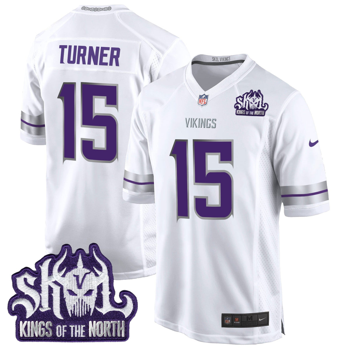 MIN 2024 Winter Warrior Skol Patch Game Jersey - Stitched