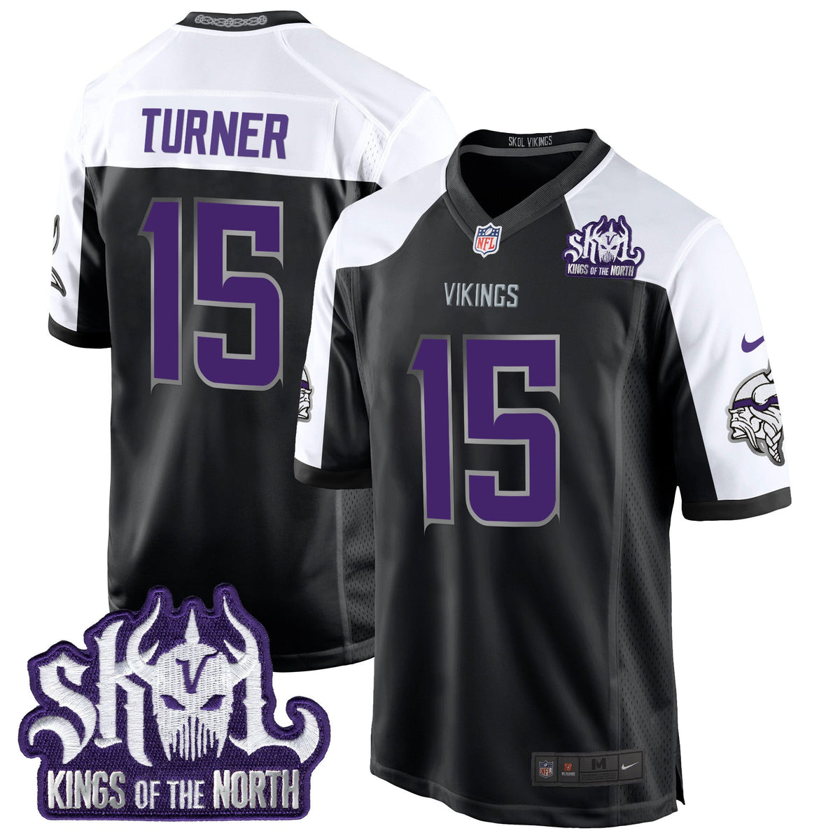 MIN 2024 Winter Warrior Skol Patch Game Jersey - Stitched