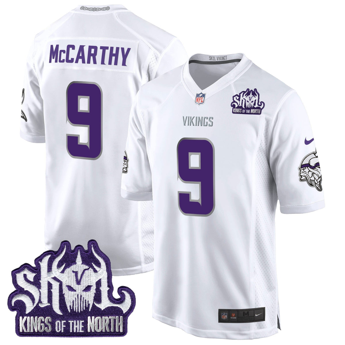 MIN 2024 Winter Warrior Skol Patch Game Jersey - Stitched