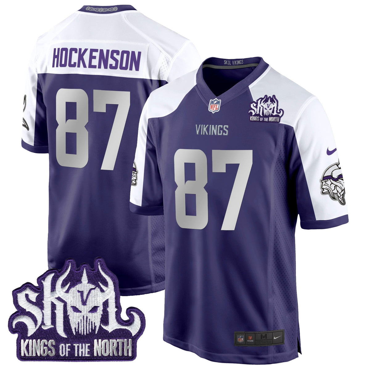 MIN 2024 Winter Warrior Skol Patch Game Jersey - Stitched