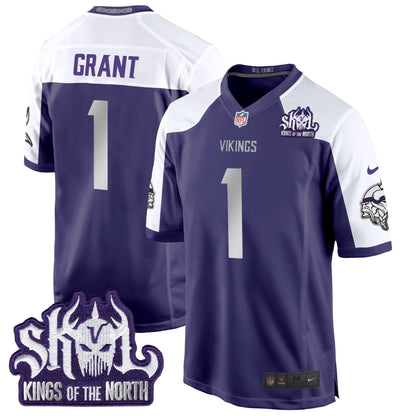MIN 2024 Winter Warrior Skol Patch Game Jersey - Stitched