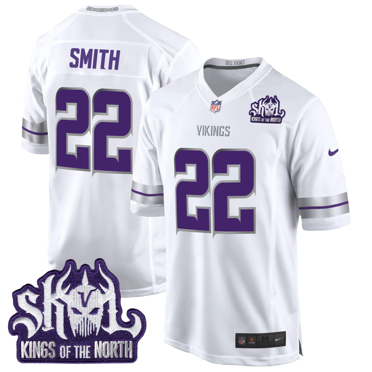 MIN 2024 Winter Warrior Skol Patch Game Jersey - Stitched