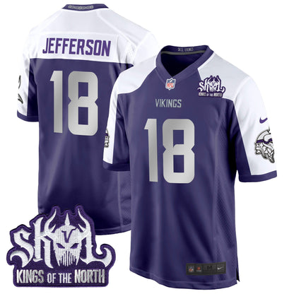 MIN 2024 Winter Warrior Skol Patch Game Jersey - Stitched
