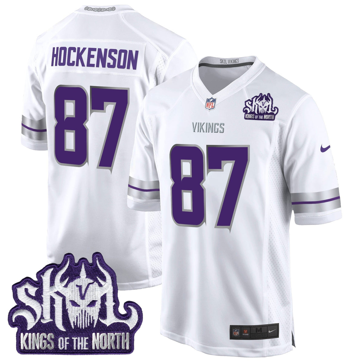 MIN 2024 Winter Warrior Skol Patch Game Jersey - Stitched