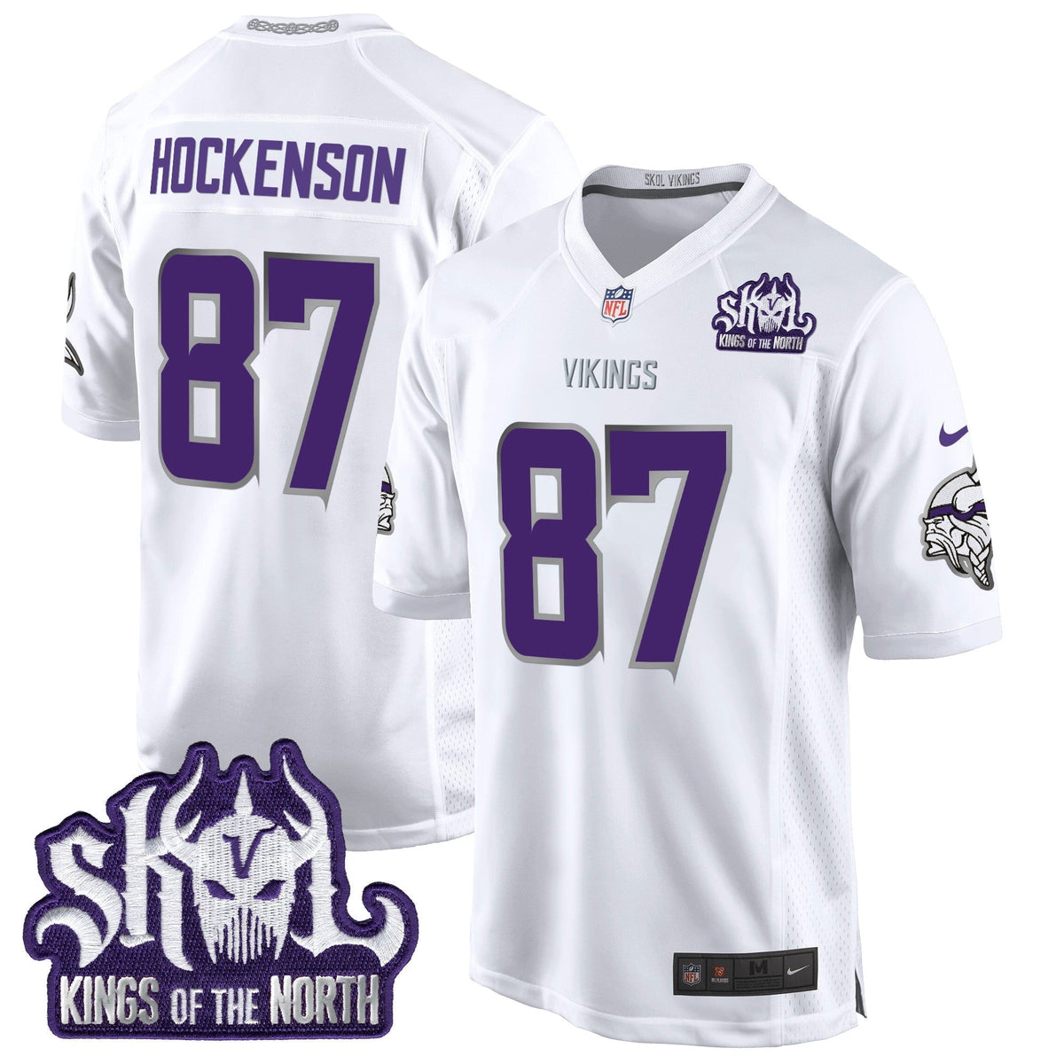 MIN 2024 Winter Warrior Skol Patch Game Jersey - Stitched