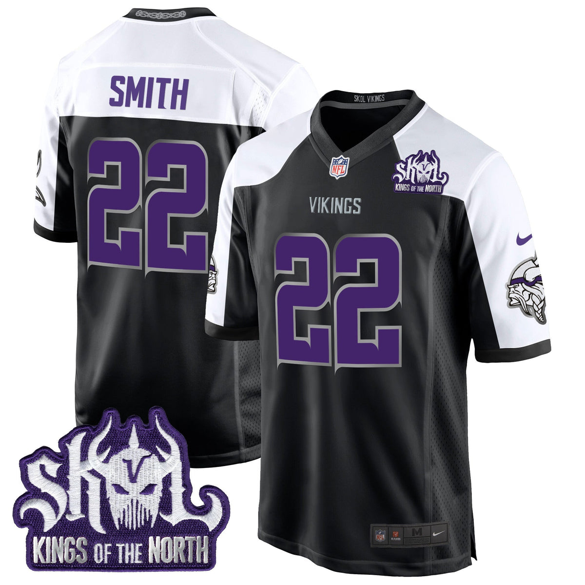 MIN 2024 Winter Warrior Skol Patch Game Jersey - Stitched