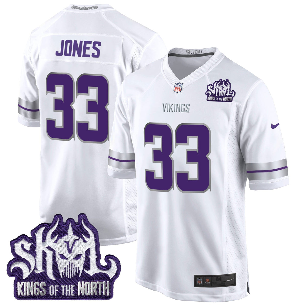 MIN 2024 Winter Warrior Skol Patch Game Jersey - Stitched