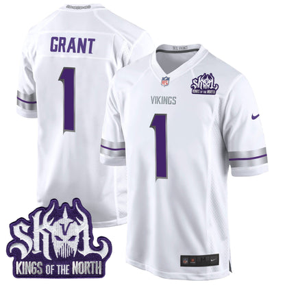 MIN 2024 Winter Warrior Skol Patch Game Jersey - Stitched