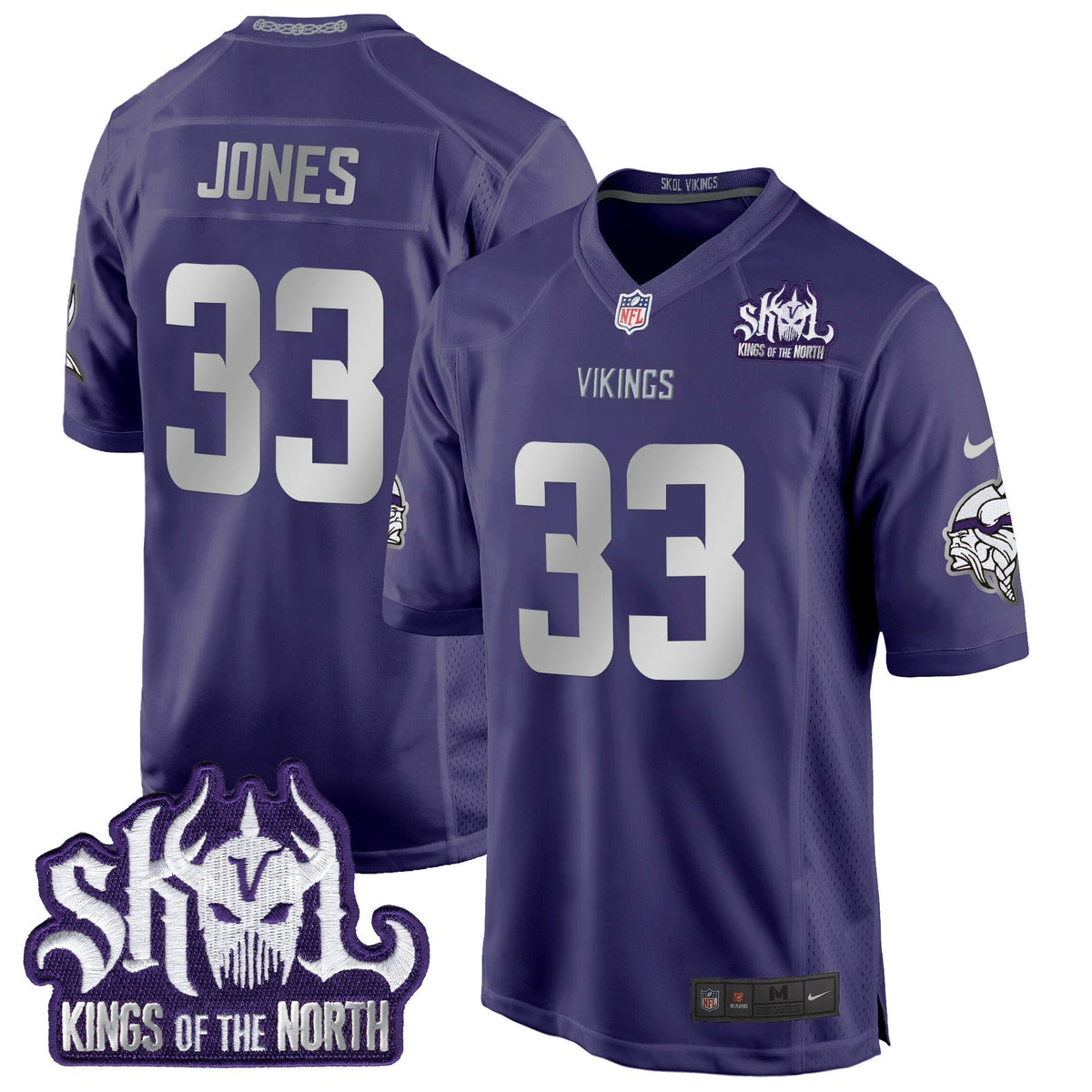 MIN 2024 Winter Warrior Skol Patch Game Jersey - Stitched
