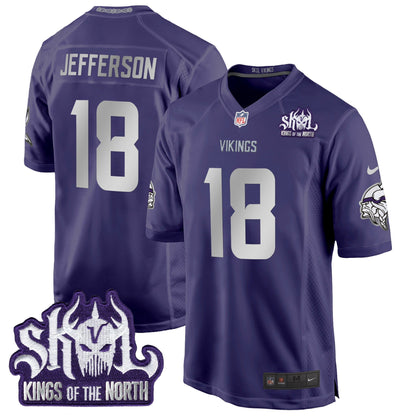 MIN 2024 Winter Warrior Skol Patch Game Jersey - Stitched
