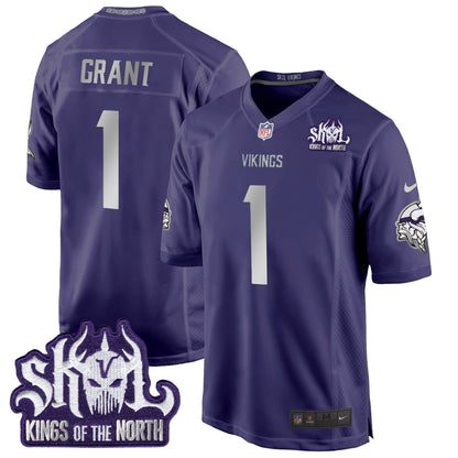 MIN 2024 Winter Warrior Skol Patch Game Jersey - Stitched