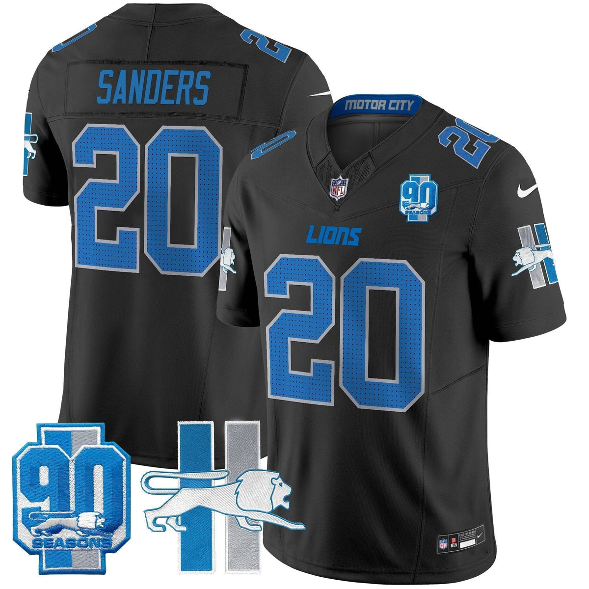 Detroit Lion 1946 Throwback Vapor Limited Jersey - Stitched