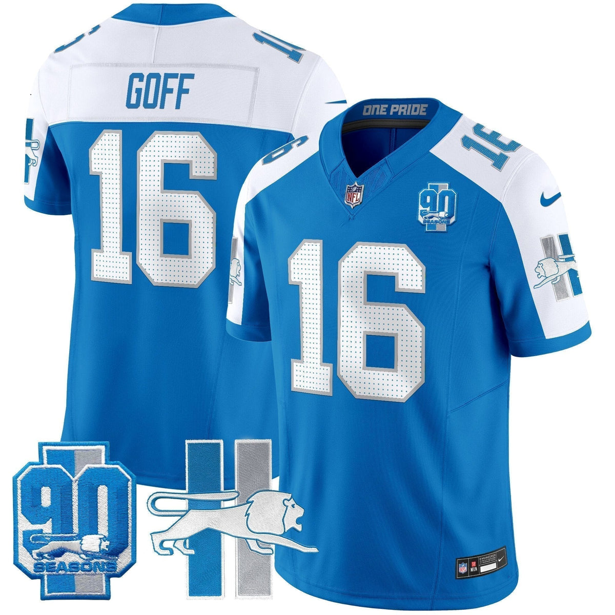 Detroit Lion 1946 Throwback Vapor Limited Jersey - Stitched