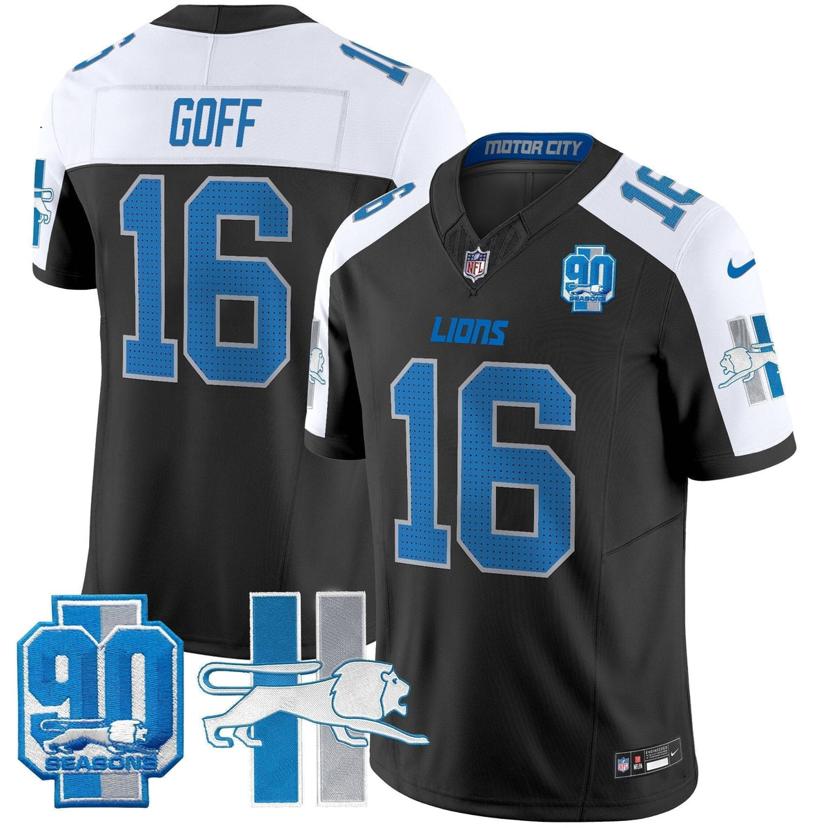 Detroit Lion 1946 Throwback Vapor Limited Jersey - Stitched