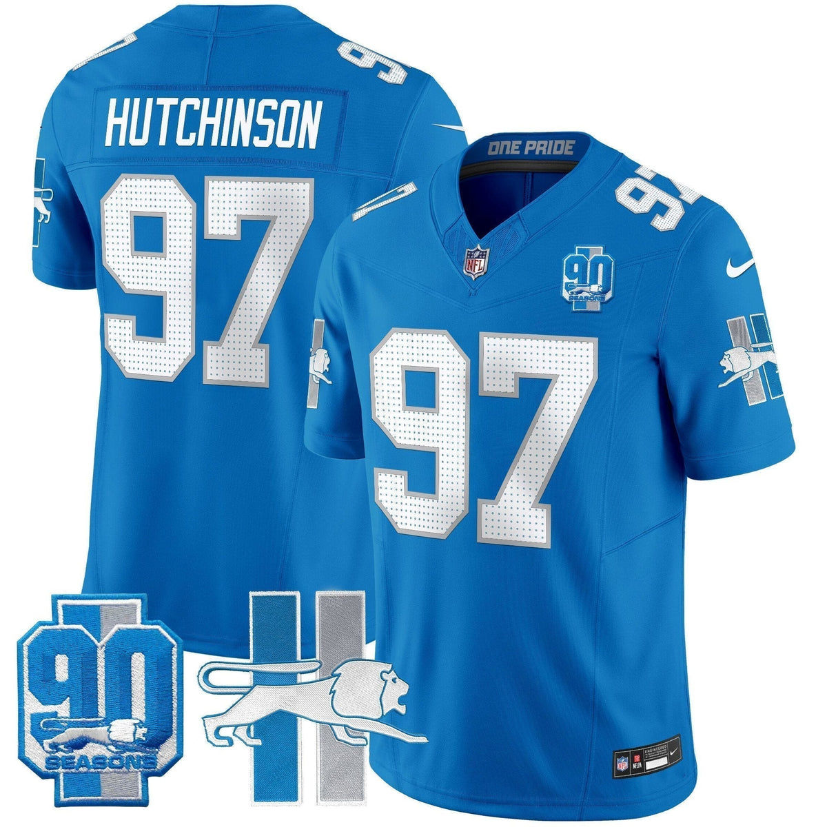 Detroit Lion 1946 Throwback Vapor Limited Jersey - Stitched