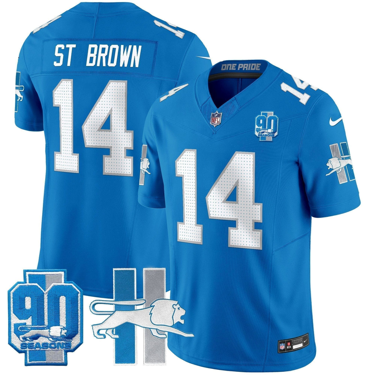 Detroit Lion 1946 Throwback Vapor Limited Jersey - Stitched
