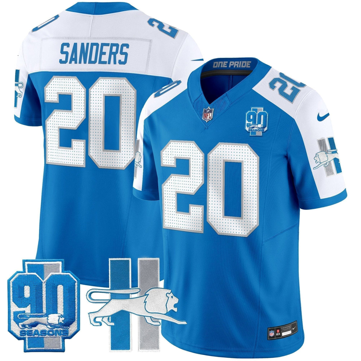 Detroit Lion 1946 Throwback Vapor Limited Jersey - Stitched
