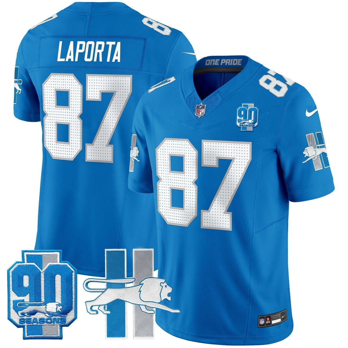 Detroit Lion 1946 Throwback Vapor Limited Jersey - Stitched