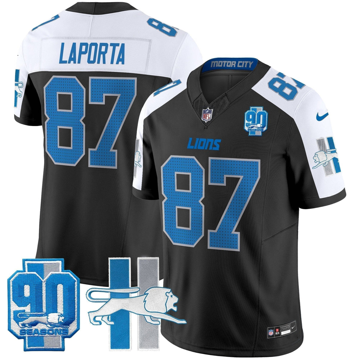 Detroit Lion 1946 Throwback Vapor Limited Jersey - Stitched