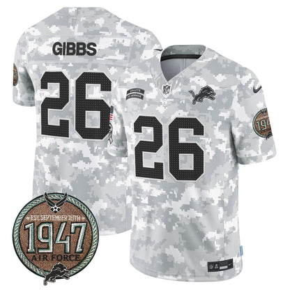 DET 2024 Salute to Service Establishment Year Patch Vapor Limited Jersey - Stitched