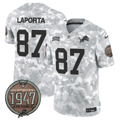 DET 2024 Salute to Service Establishment Year Patch Vapor Limited Jersey - Stitched
