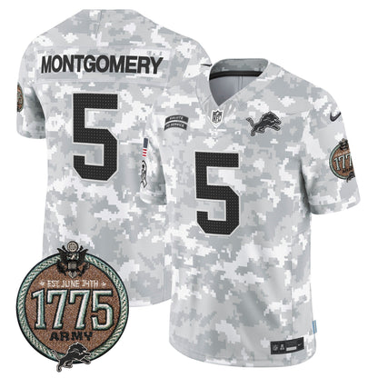 DET 2024 Salute to Service Establishment Year Patch Vapor Limited Jersey - Stitched