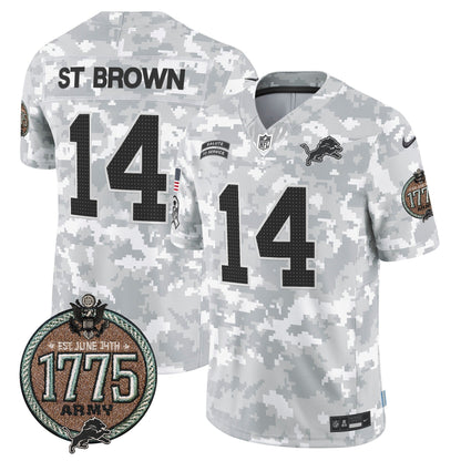 DET 2024 Salute to Service Establishment Year Patch Vapor Limited Jersey - Stitched