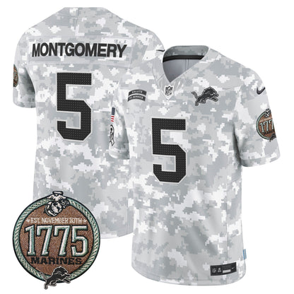 DET 2024 Salute to Service Establishment Year Patch Vapor Limited Jersey - Stitched
