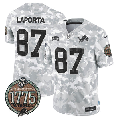 DET 2024 Salute to Service Establishment Year Patch Vapor Limited Jersey - Stitched