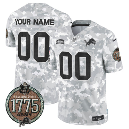 DET 2024 Salute to Service Establishment Year Patch Vapor Limited Custom Jersey - Stitched