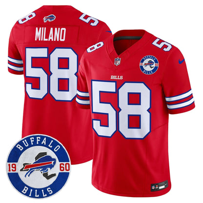Men's Buffalo Bills 2024 Vapor Limited Jersey - Est. 1960 Patch - All Stitched