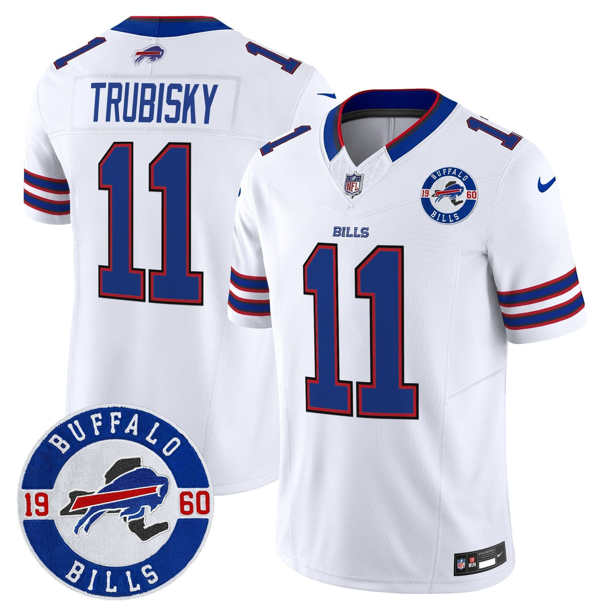Men's Buffalo Bills 2024 Vapor Limited Jersey - Est. 1960 Patch - All Stitched