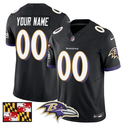 BAL 2024 Maryland Flag Vapor Limited Custom Jersey - Stitched