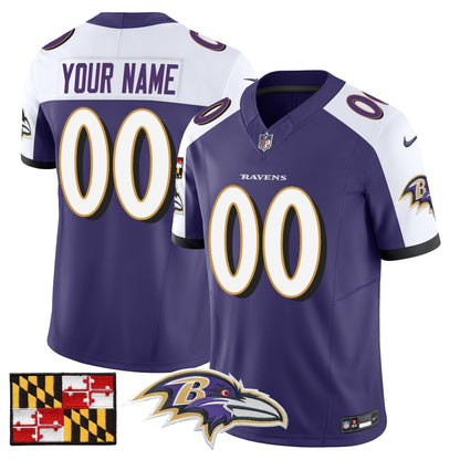 BAL 2024 Maryland Flag Vapor Limited Custom Jersey - Stitched