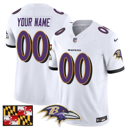 BAL 2024 Maryland Flag Vapor Limited Custom Jersey - Stitched
