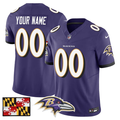 BAL 2024 Maryland Flag Vapor Limited Custom Jersey - Stitched