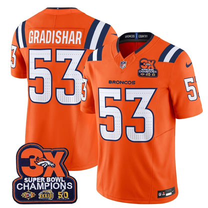 DEN 3-Time Champions Patch Vapor Limited Jersey V2 - Stitched