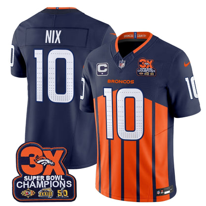 DEN 3-Time Champions Patch Vapor Limited Jersey V2 - Stitched