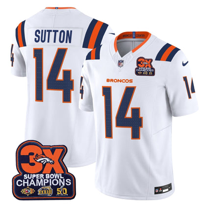 DEN 3-Time Champions Patch Vapor Limited Jersey V2 - Stitched