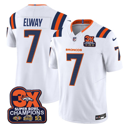 DEN 3-Time Champions Patch Vapor Limited Jersey V2 - Stitched