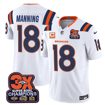 DEN 3-Time Champions Patch Vapor Limited Jersey V2 - Stitched