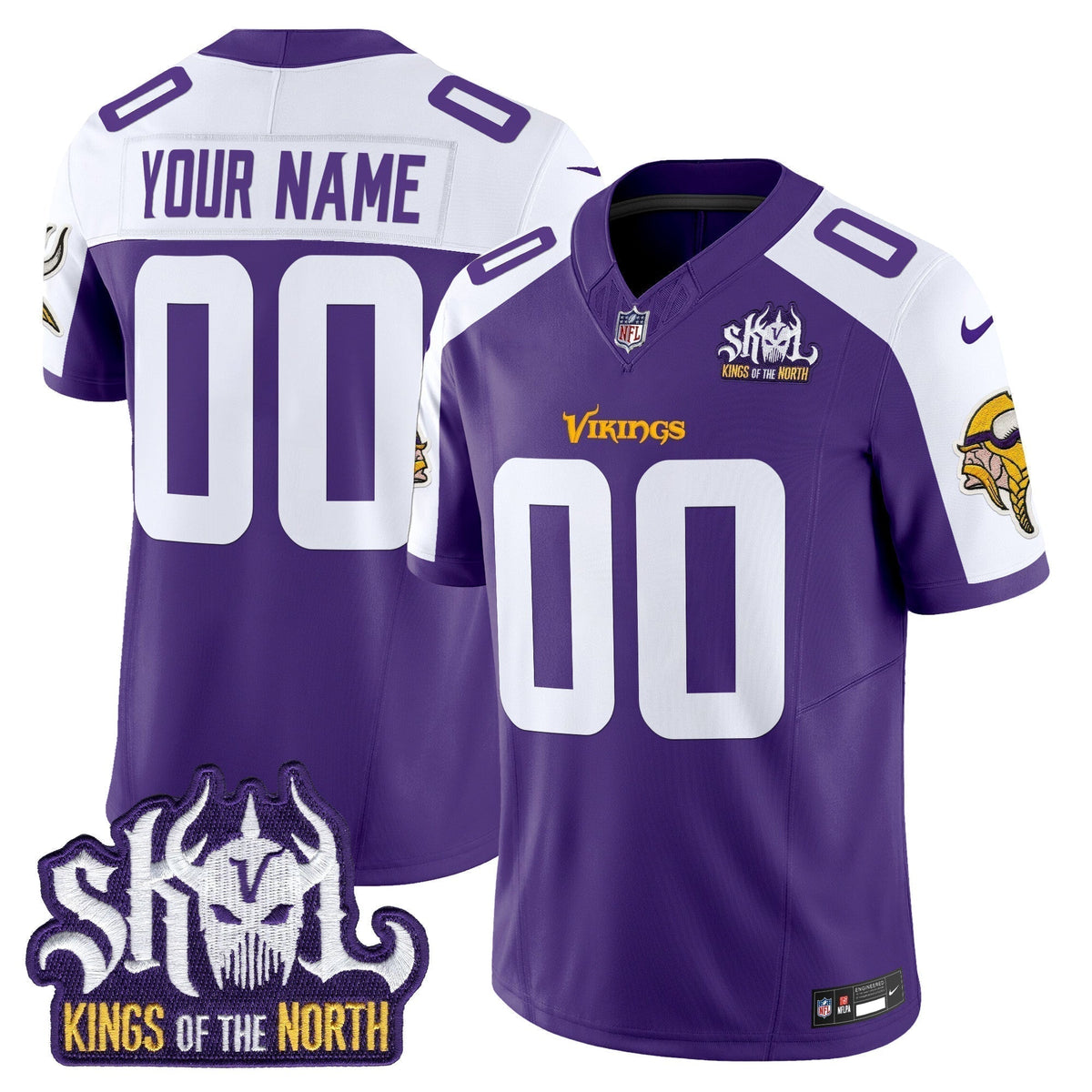 MIN King Of The North Patch Vapor Limited Custom Jersey V2 - Stitched