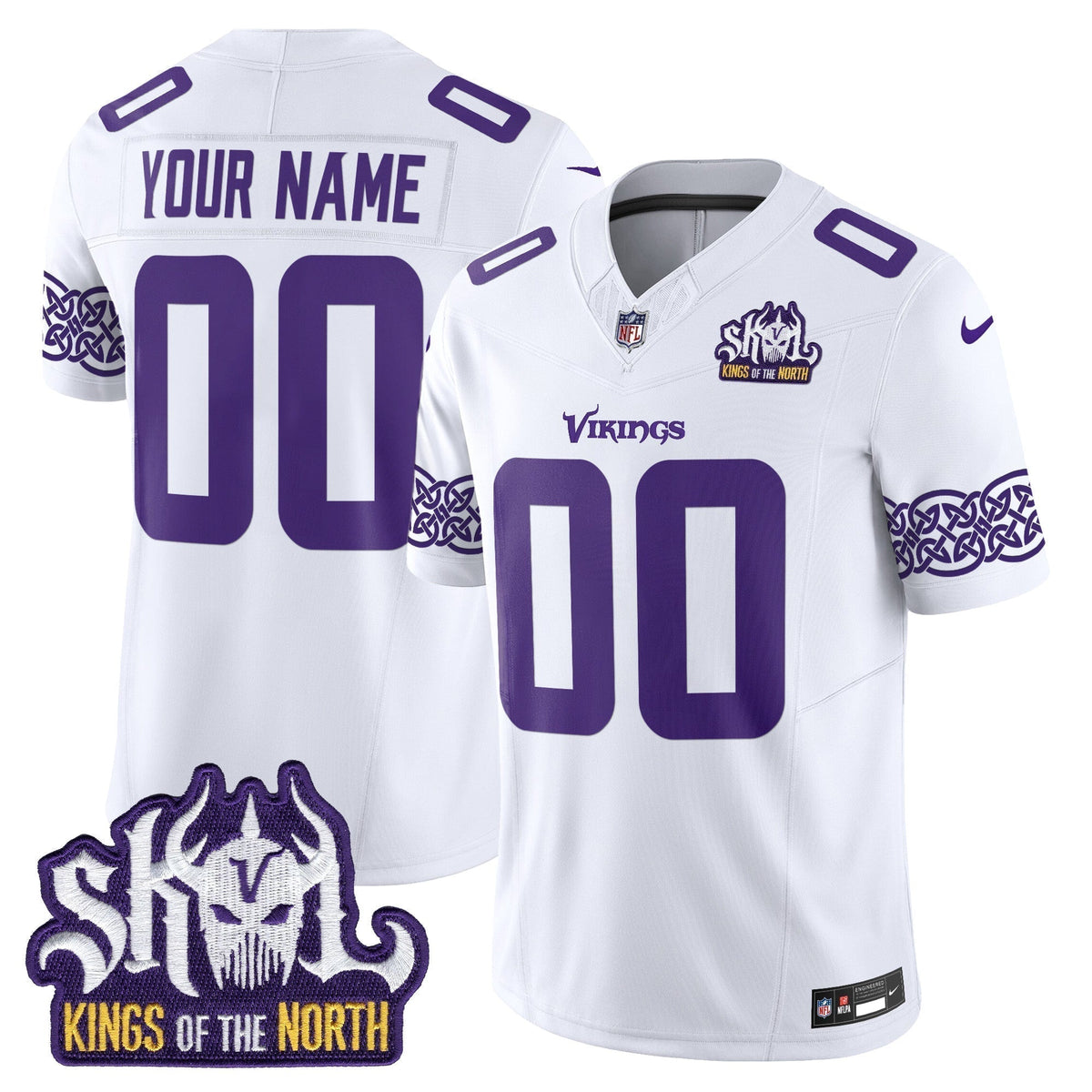 MIN King Of The North Patch Vapor Limited Custom Jersey V2 - Stitched