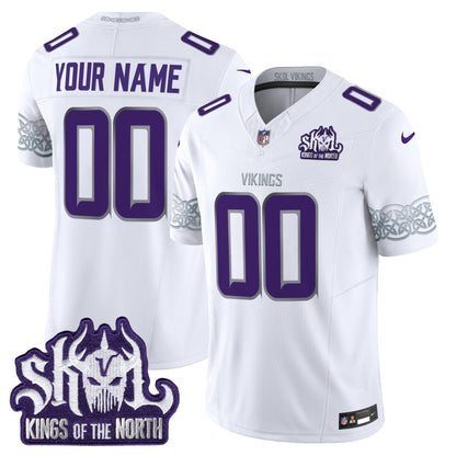 MIN King Of The North Patch Throwback Vapor Limited Custom Jersey V2 - Stitched