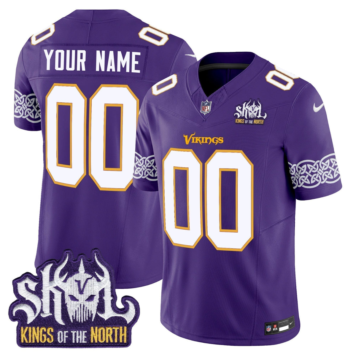 MIN King Of The North Patch Throwback Vapor Limited Custom Jersey V2 - Stitched