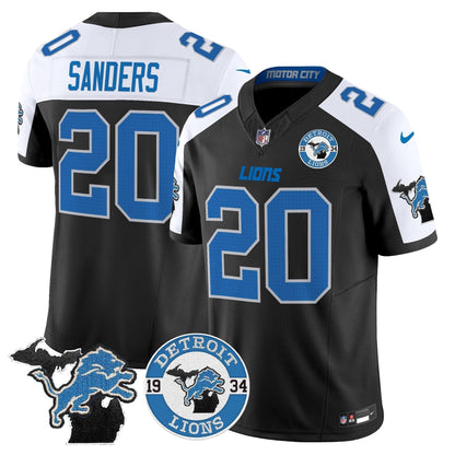 Men's Detroit Lions 2024 Vapor Limited Jersey - Est. 1934 Patch - All Stitched