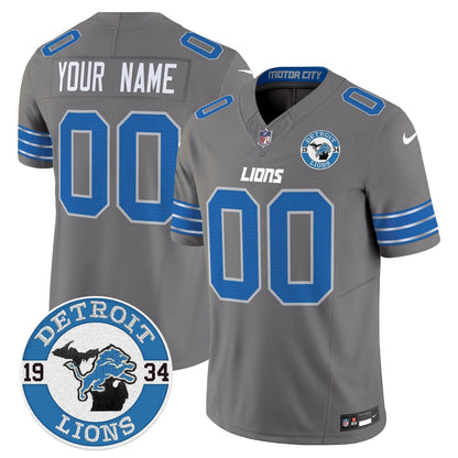 Detroit Lions 2024 Vapor Limited Custom Jersey - Est. 1934 Patch - All Stitched