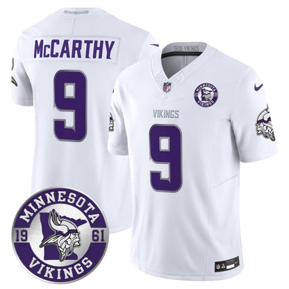 Men's Minnesota Vikings 2024 Vapor Limited Jersey - Est. 1961 Patch - All Stitched