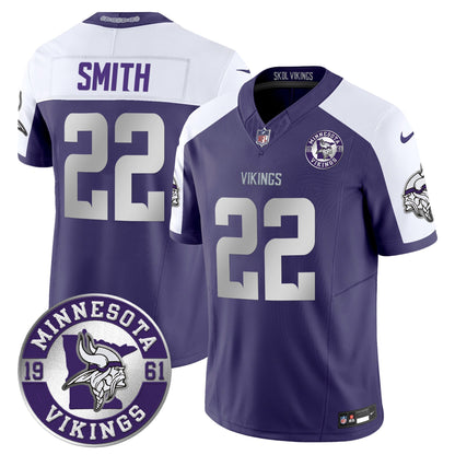 Men's Minnesota Vikings 2024 Vapor Limited Jersey - Est. 1961 Patch - All Stitched